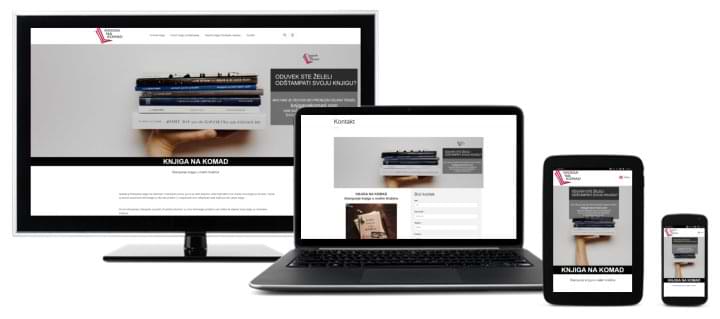 Responzivni web dizajn web sajta Knjiga na komad