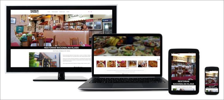 Responzivni dizajn web sajta - Restoran Nacionalna Klasa - Kikinda
